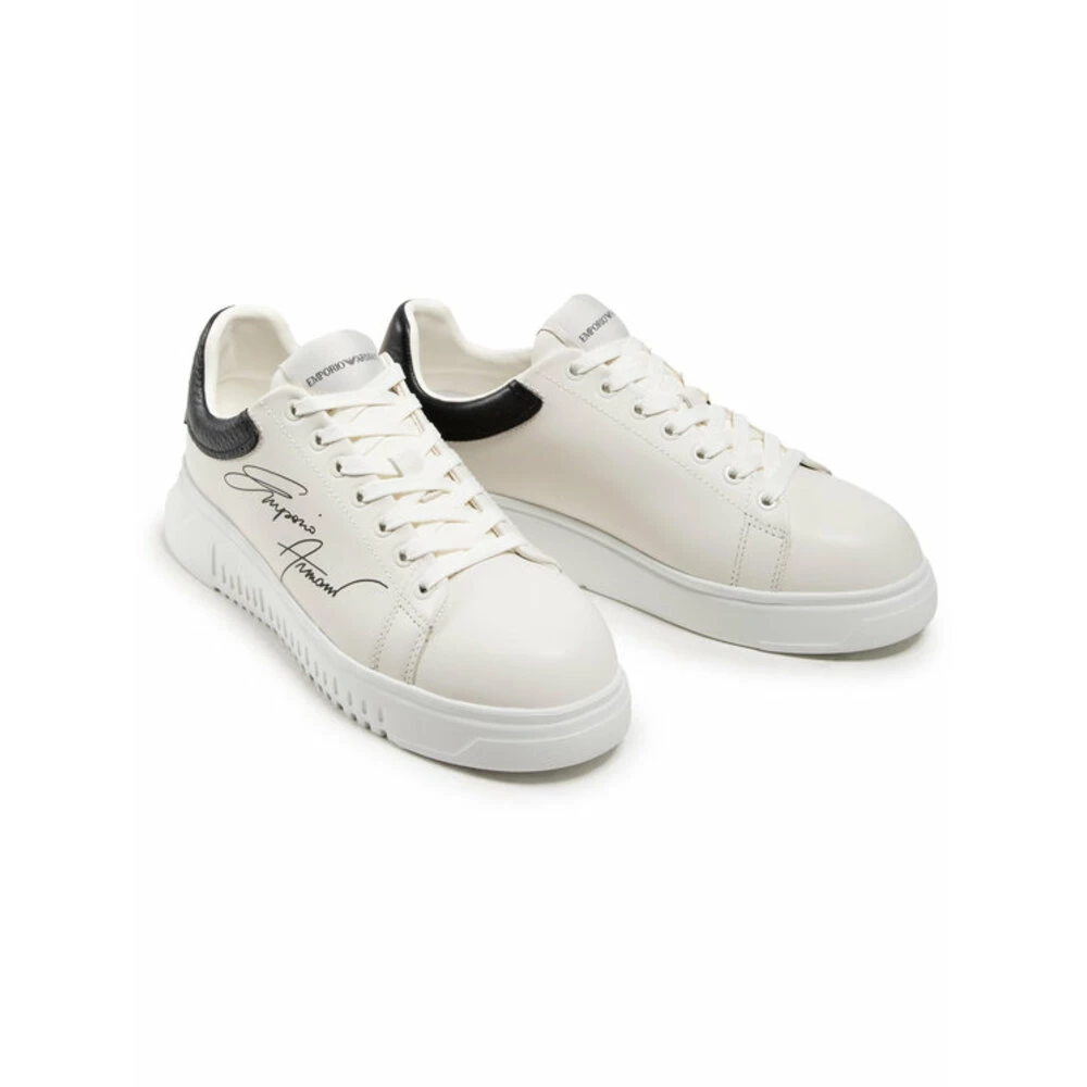 Emporio Armani Leather Sneakers White 5 Emporio Armani Leather Sneakers White - Bilde 5