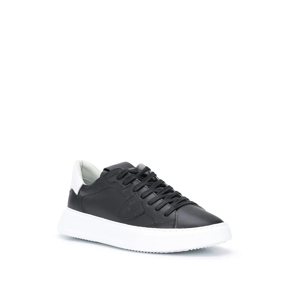 Philippe Model Bi-material Temple Sneakers Black 1 Philippe Model Bi-material Temple Sneakers Black