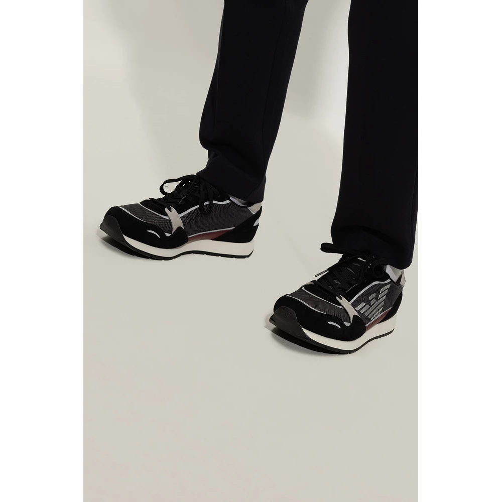 Emporio Armani Sneakers With Logo Black 6 Emporio Armani Sneakers With Logo Black - Bilde 6