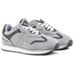Calvin Klein Jeans Panel Runner Trainers Gray