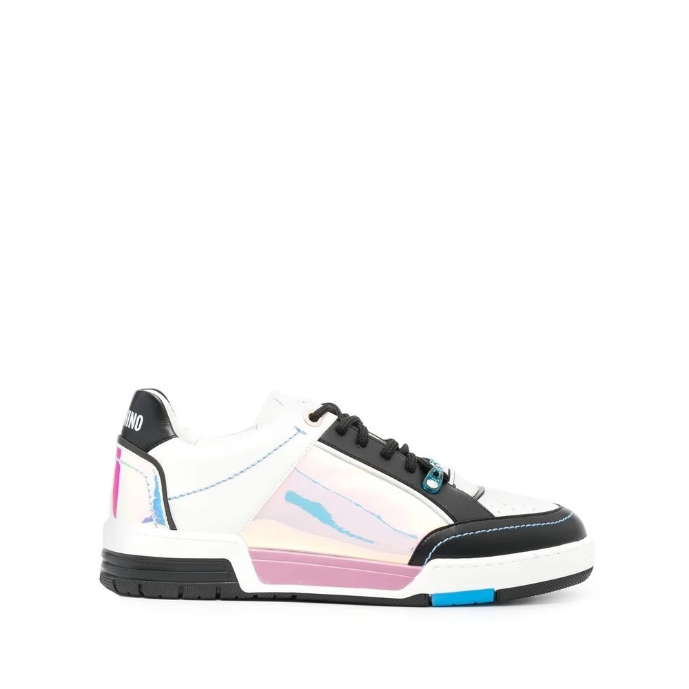 Moschino Couture Low Top Hologram Sneakers White 1 Moschino Couture Low Top Hologram Sneakers White