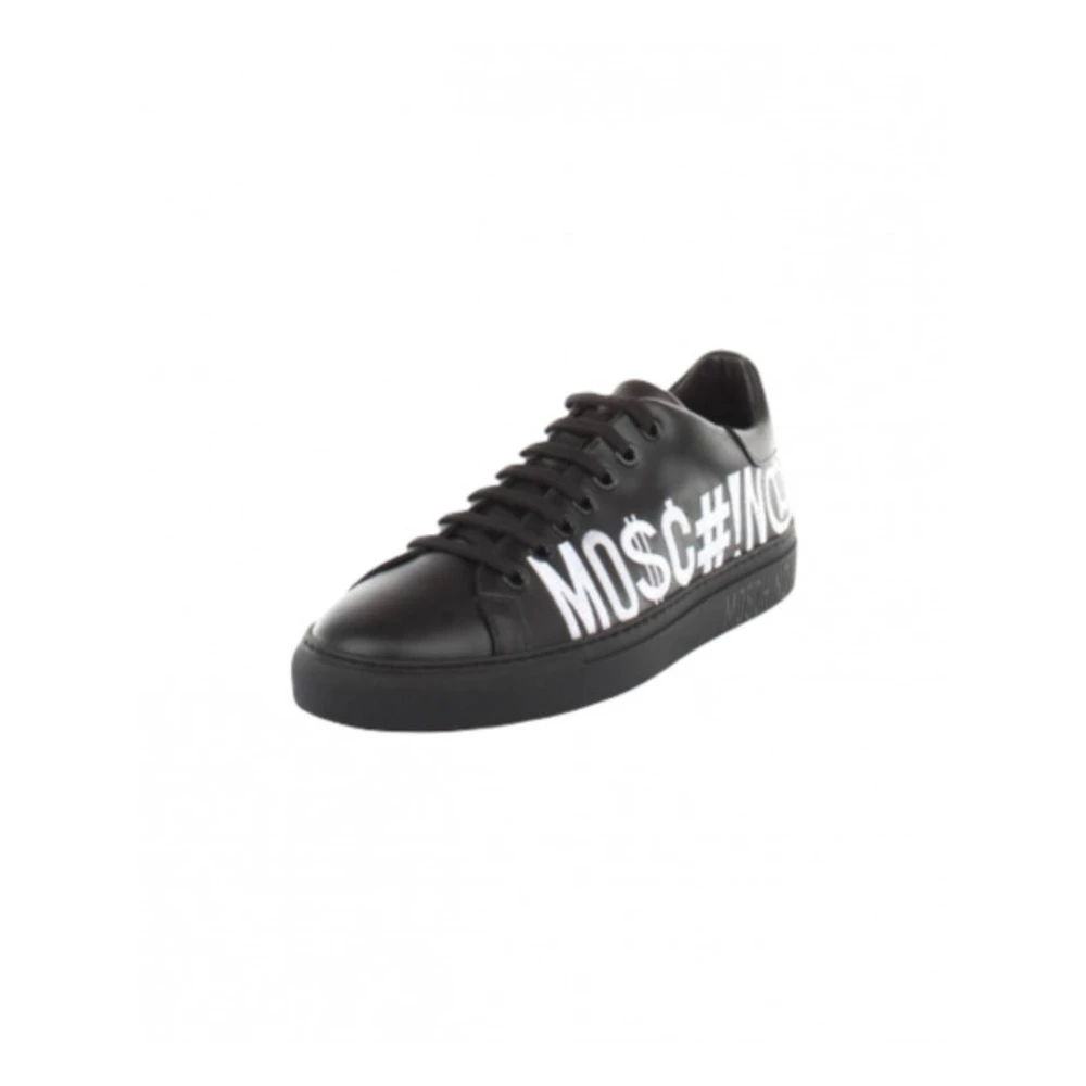 Moschino Symbols Logo Calfskin Sneakers Black 5 Moschino Symbols Logo Calfskin Sneakers Black - Bilde 5