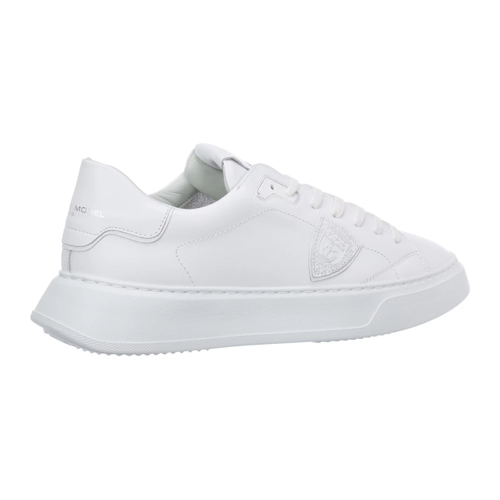 Philippe Model Mens Leather Sneakers Temple White 2 Philippe Model Mens Leather Sneakers Temple White - Bilde 2