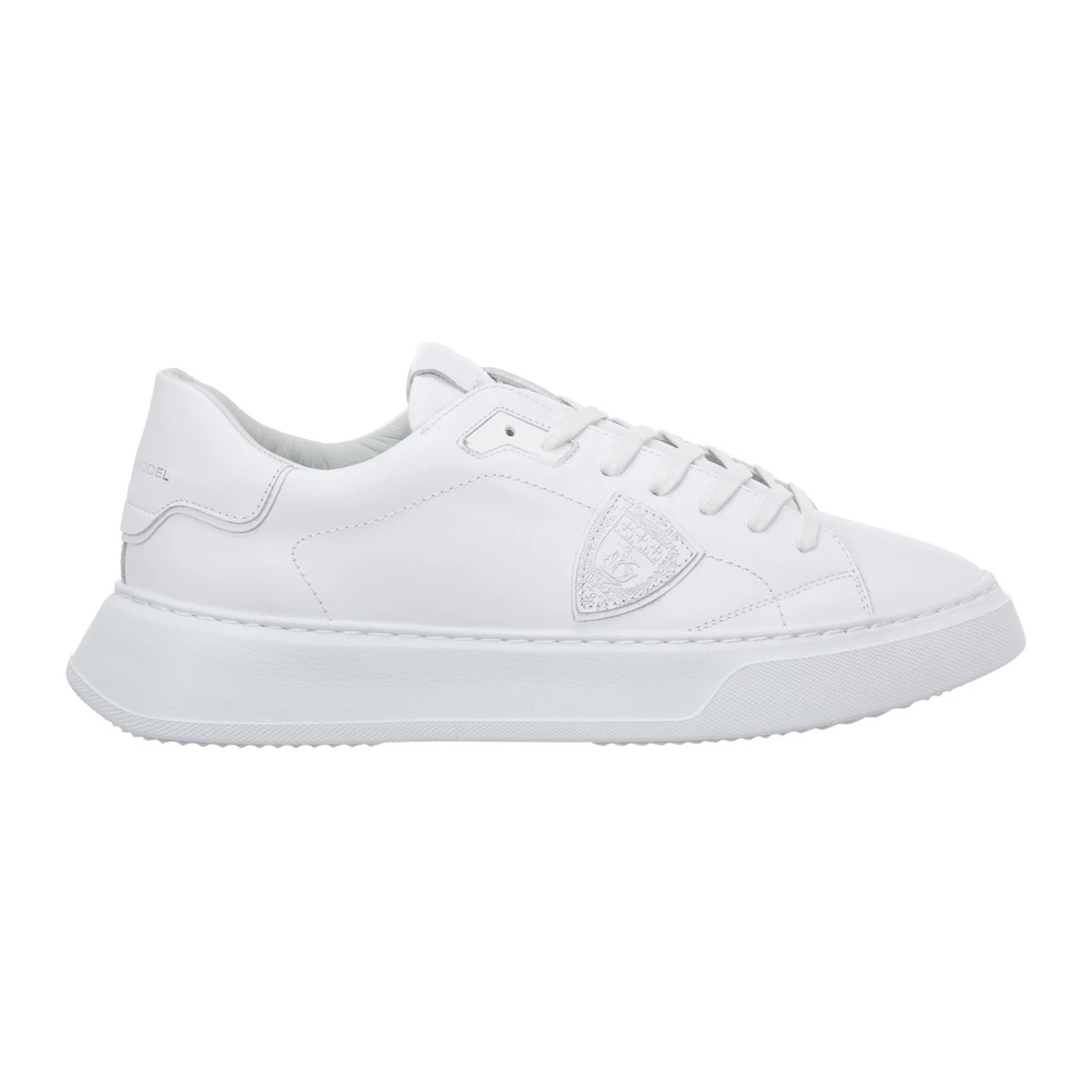 Philippe Model Mens Leather Sneakers Temple White 4 Philippe Model Mens Leather Sneakers Temple White - Bilde 4