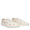 Maison Kitsuné All Over Fox Head Sneakers In White Canvas White