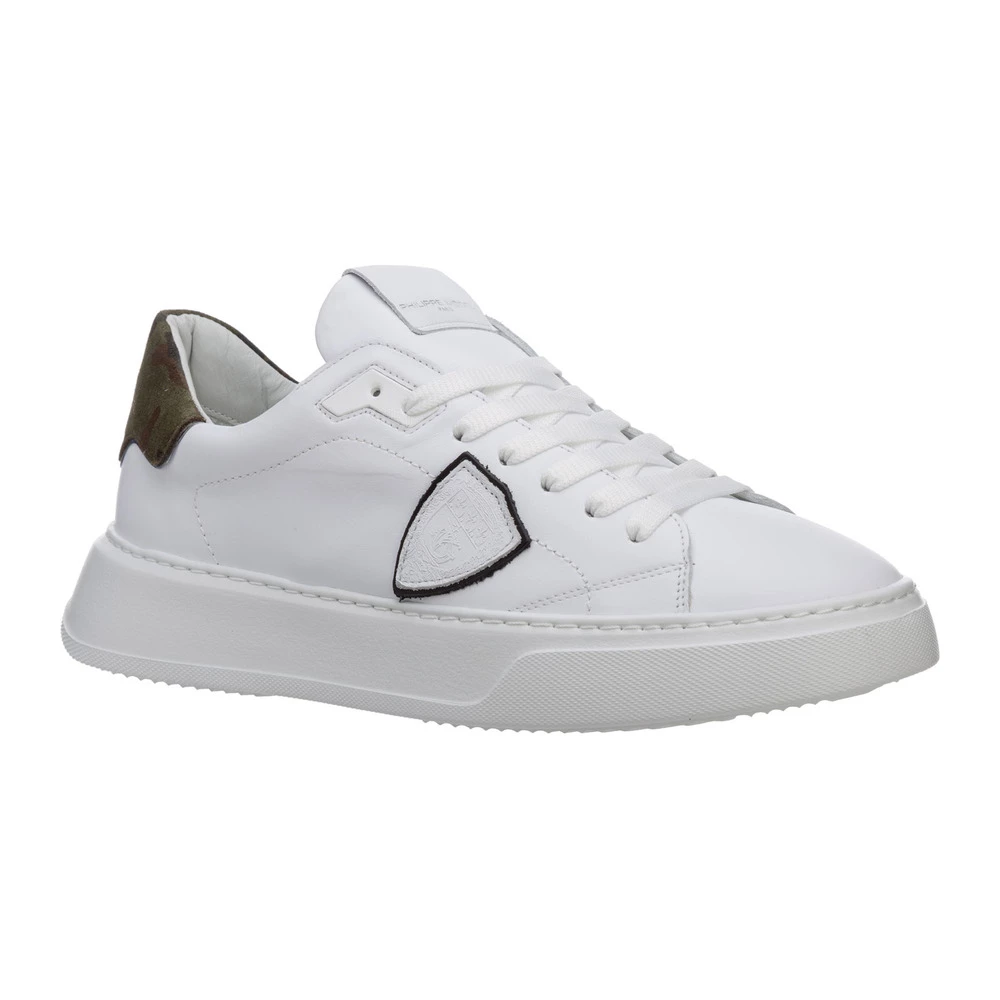 Philippe Model Mens Leather Sneakers Temple White 2 Philippe Model Mens Leather Sneakers Temple White - Bilde 2