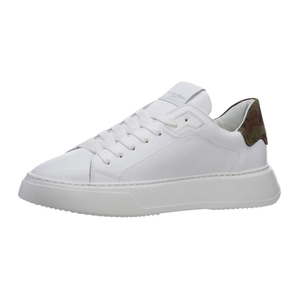 Philippe Model Mens Leather Sneakers Temple White 3 Philippe Model Mens Leather Sneakers Temple White - Bilde 3
