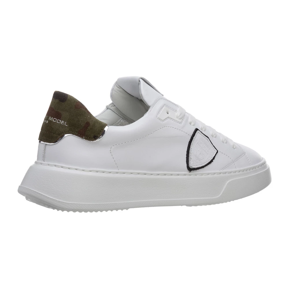 Philippe Model Mens Leather Sneakers Temple White 5 Philippe Model Mens Leather Sneakers Temple White - Bilde 5