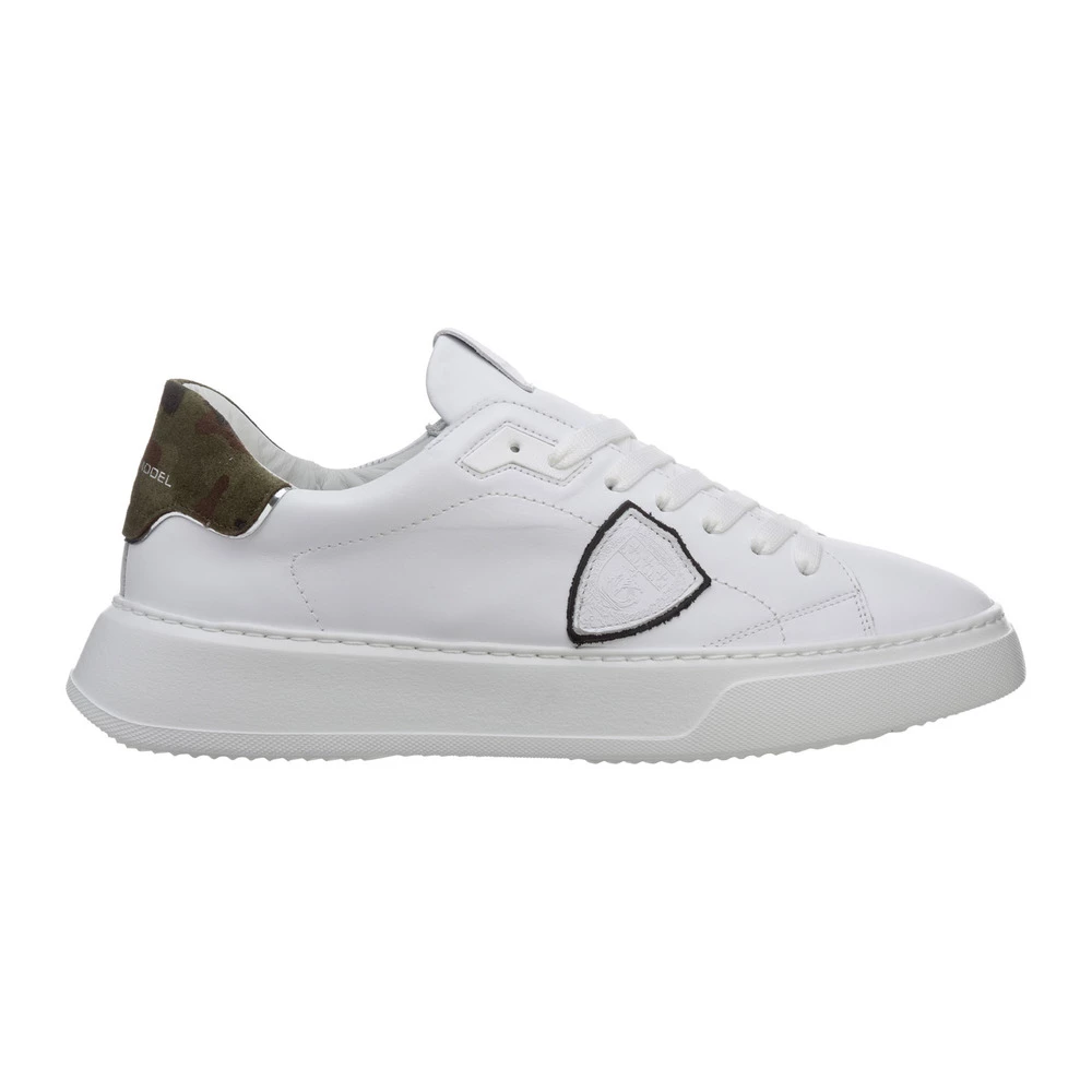 Philippe Model Mens Leather Sneakers Temple White 6 Philippe Model Mens Leather Sneakers Temple White - Bilde 6